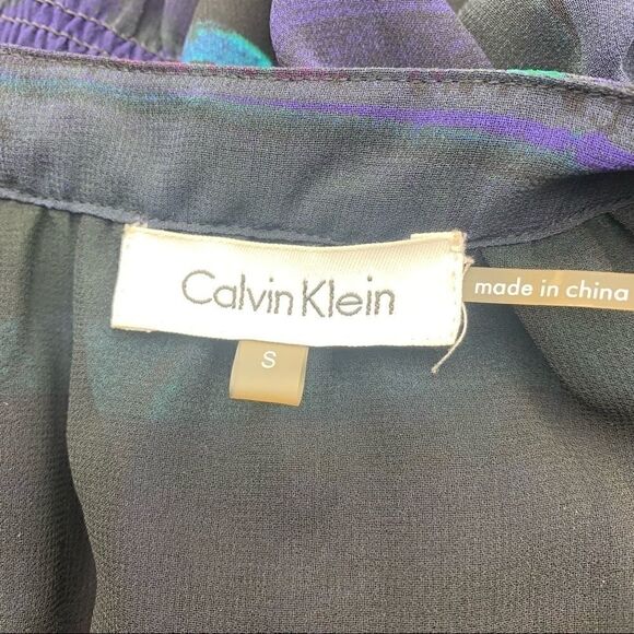 Calvin Klein small peplum long sleeve top (B1) - Picture 8 of 9